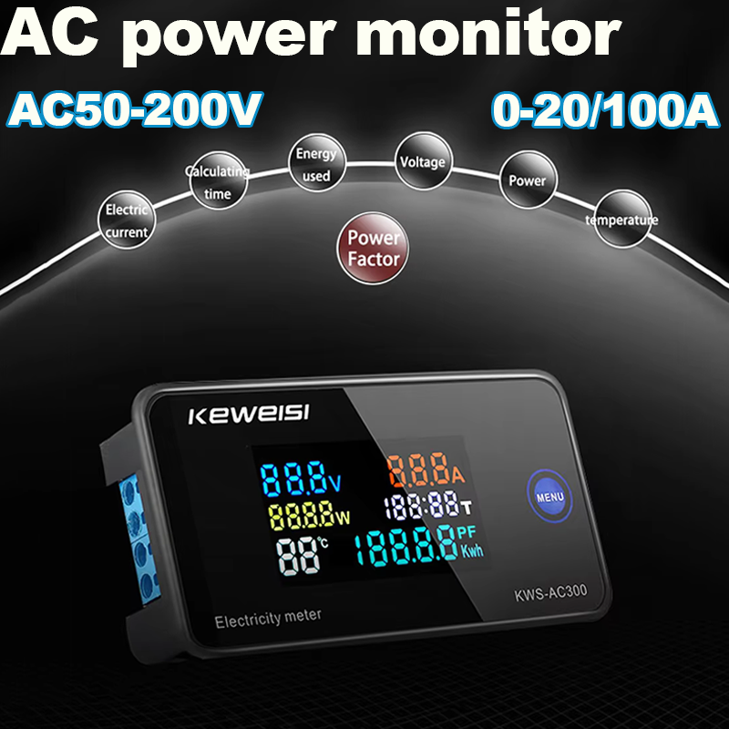 Renewable Energy Demonstration Kit - KWS-AC300 Wattmetro Digitale Misuratore di Potenza